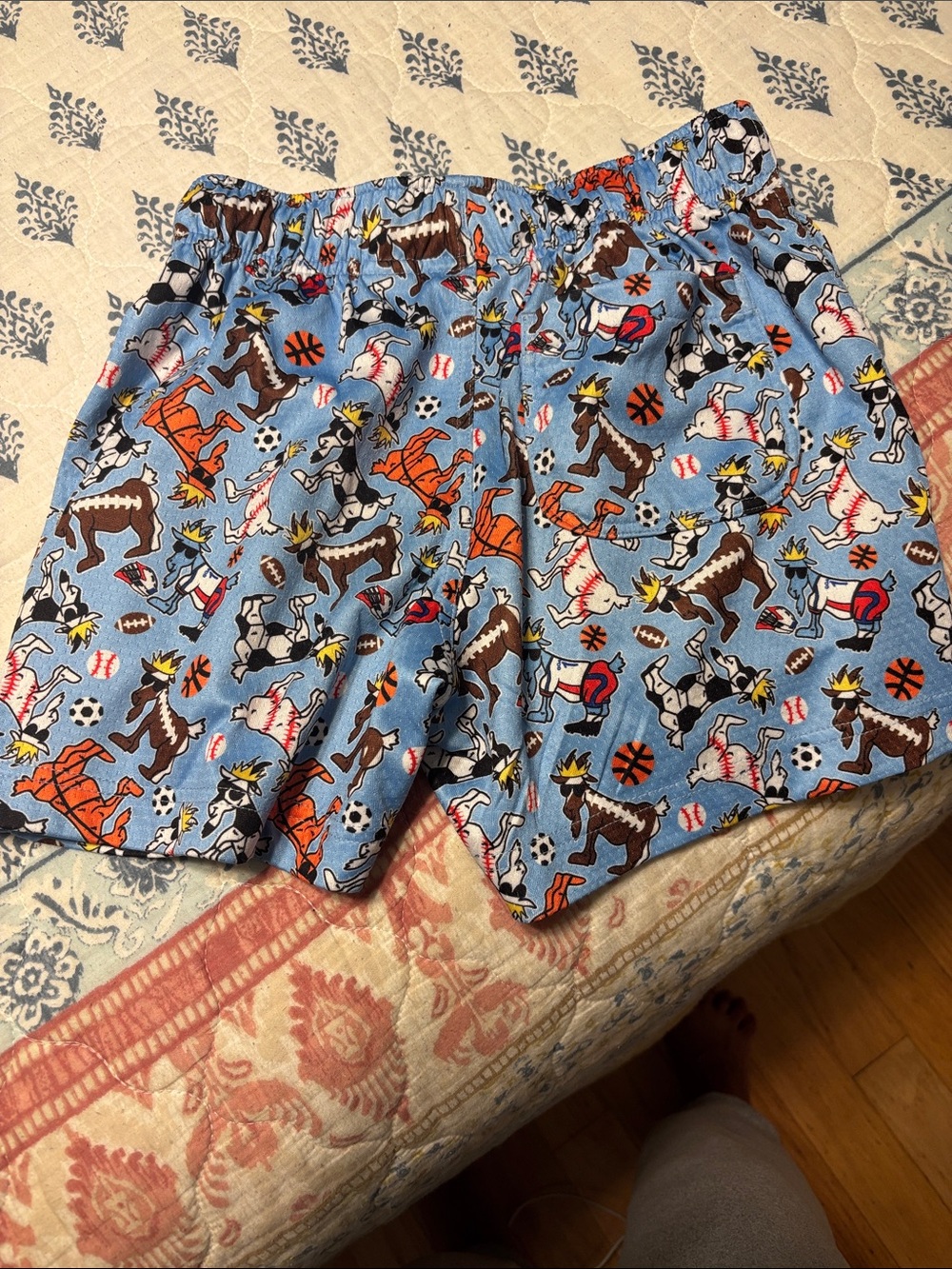 GOAT USA Light GOAT & Sports Print Pull-On Shorts - Picture 2 of 6